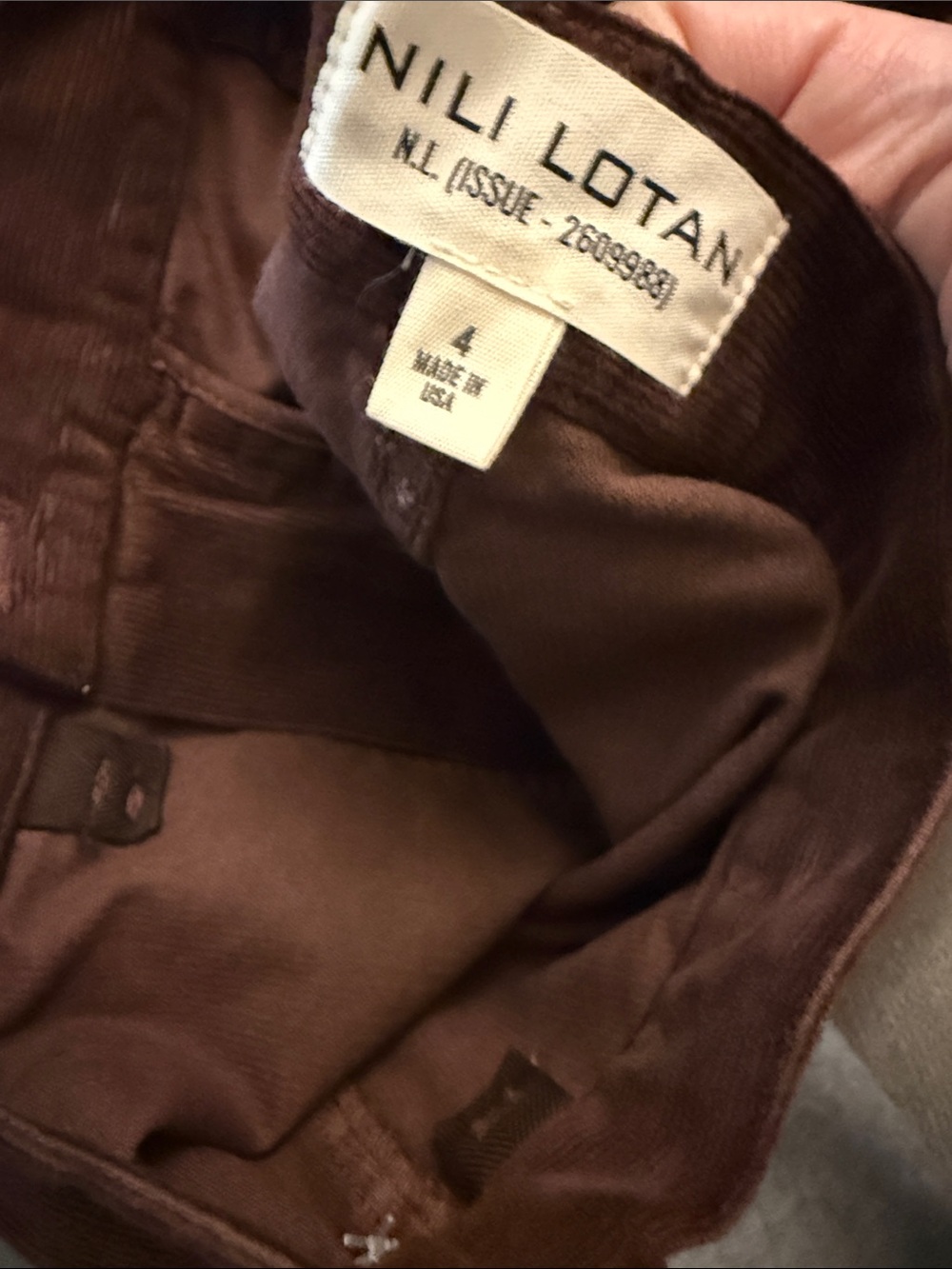 Nili Lotan Shon Corduroy Pant Merlot - Picture 7 of 7